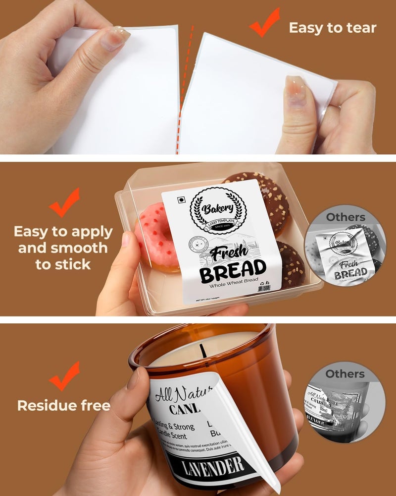 MUNBYN 4” X 3” Direct Thermal Labels, White Thermal Printer Stickers, Strong Adhesive, Labels Paper for Mailing, Barcode, 500 Sheets/1 Roll - Image 4